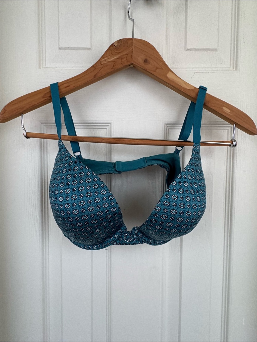 Maidenform Teal Patterned Push-Up Bra